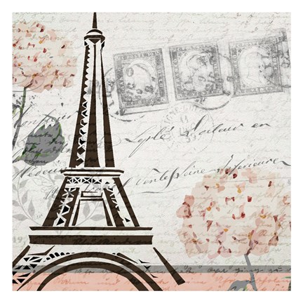 Framed Hydrangea Paris Grey  1 Print