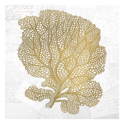 Framed Gold Coral 1 Print