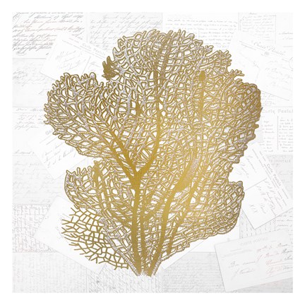 Framed Gold Coral 4 Print