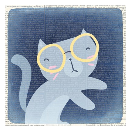 Framed Quirky Cats 1 Print