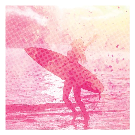 Framed Surfer Girl 2 Print