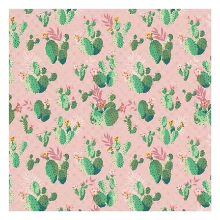 Framed Cactus Pattern Print
