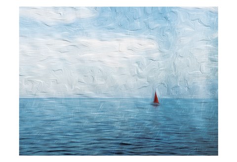 Framed Alone Ocean Print