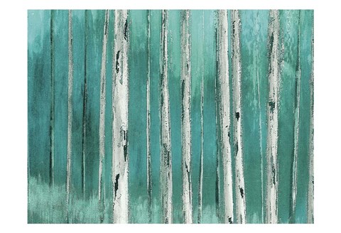 Framed Blue Birch Forest 2 Print