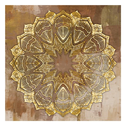 Framed Gold Mandala Print