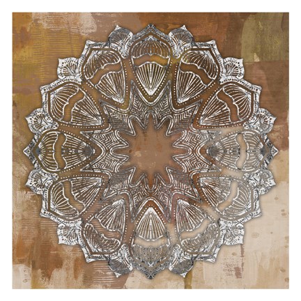 Framed Silver Mandala Print