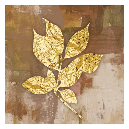 Framed Gold Leaves 2 Print
