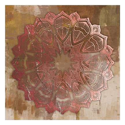 Framed Rose Gold Mandala Print
