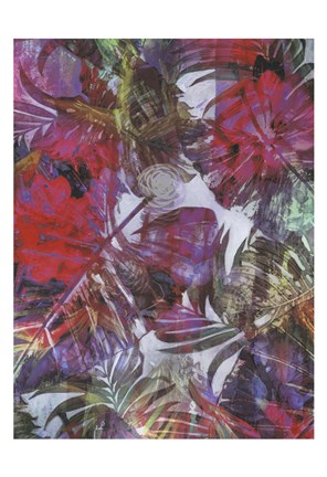 Framed Red Palms Print