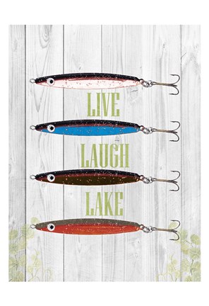 Framed Live Laugh Lake Print