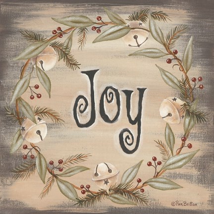 Framed Jingle Joy Wreath Print