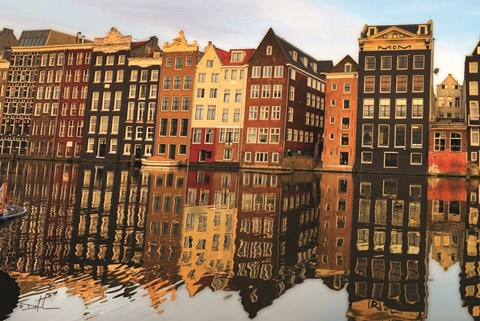 Framed Amsterdam Houses Print