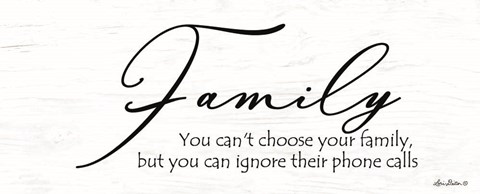 Framed Family Calls Print