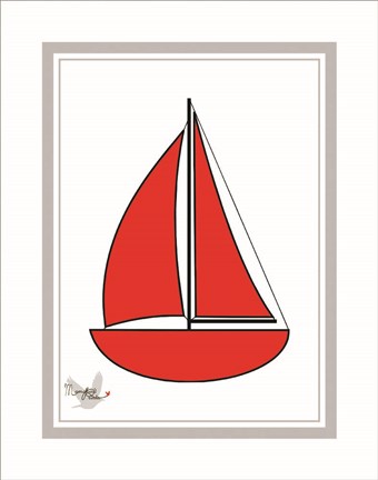 Framed Nautical Stripes 2 Print