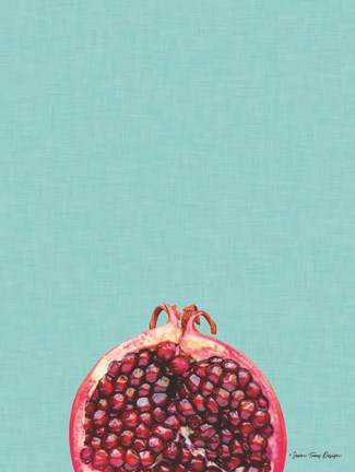 Framed Blue Pomegranate Print
