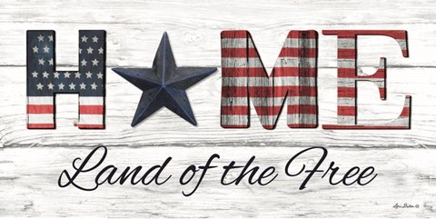 Framed Home - Land of the Free Print
