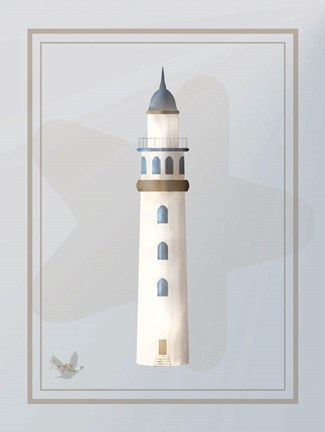 Framed Nautical Lighthouse 2 Print