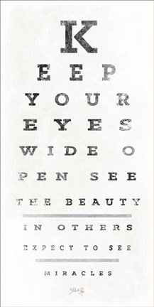 Framed Eye Chart II Print