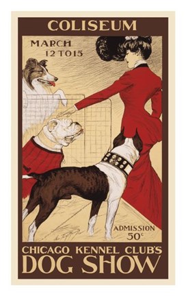 Framed Chicago Kennel Club&#39;s Dog Show Print