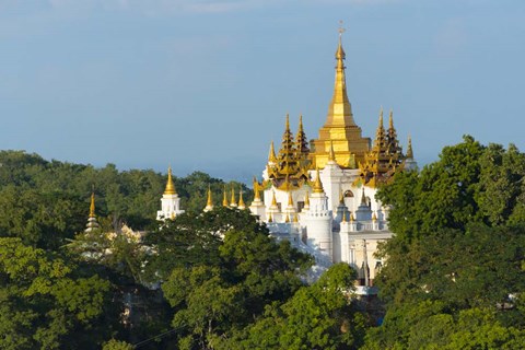 Framed Pagoda on Sagaing Hill, Mandalay, Myanmar Print