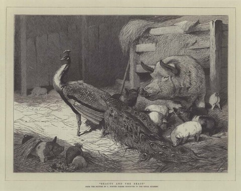 Framed Beauty and the Beast Print