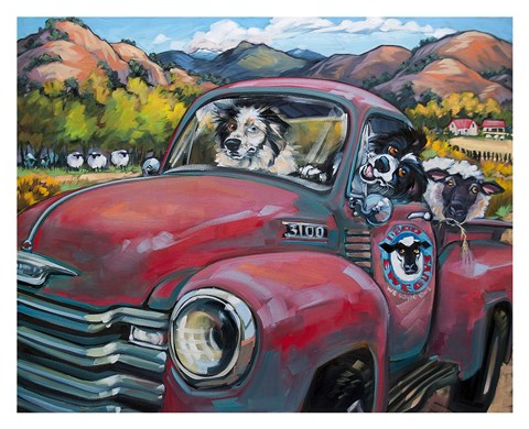 Framed 1-800 Ewe Guys Print