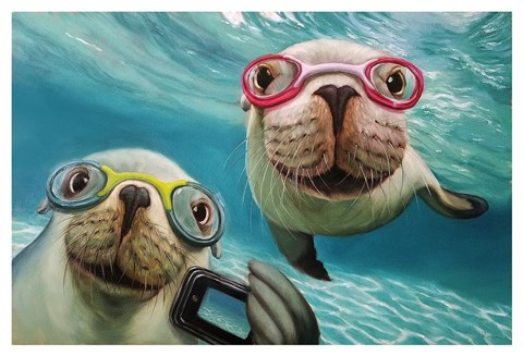 Framed Underwater Selfie Print