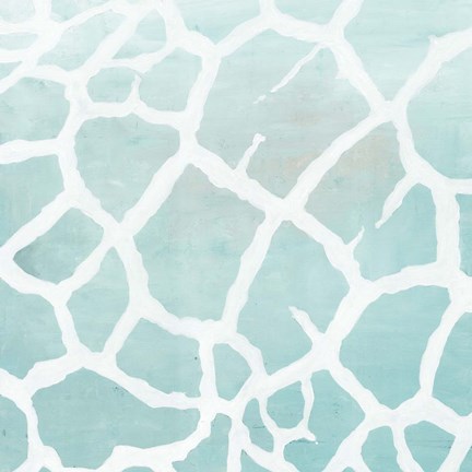 Framed Soft Animal Prints Blue Giraffe Print