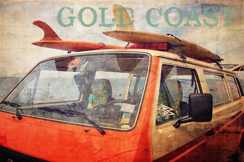 Framed Gold Coast Surf Bus Print