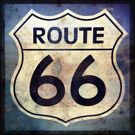 Framed Route 66 Sign Print