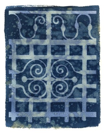 Framed Wrought Iron Cyanotype III Print