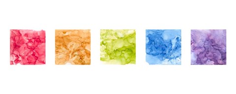 Framed Bright Mineral Abstracts Panel 5 across Print