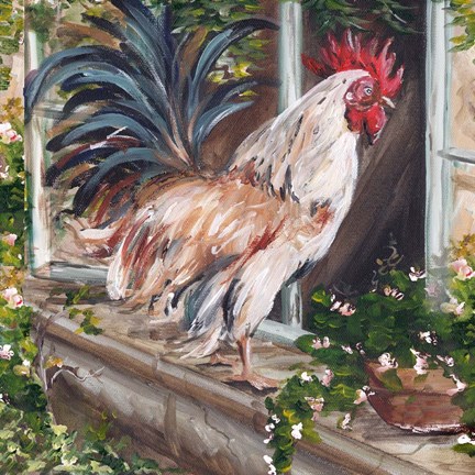 Framed French Country Rooster Print