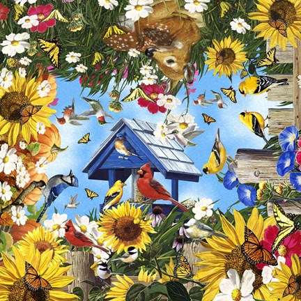 Framed Life in the Garden Print