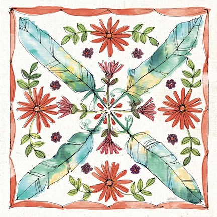 Framed Simply Petals XI Warm Print