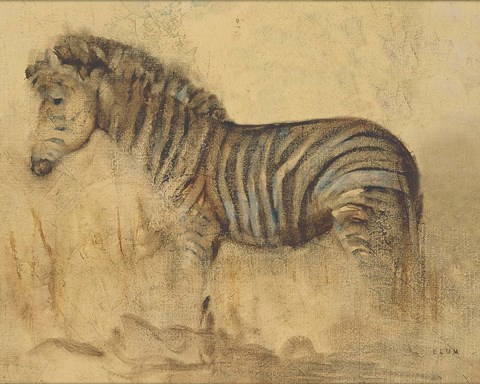 Framed Global Zebra Light Crop Print