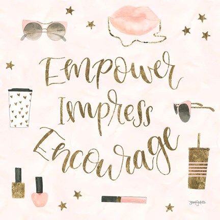 Framed Boss Ladies V Pink Print