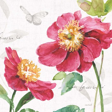 Framed Pink Garden III Print