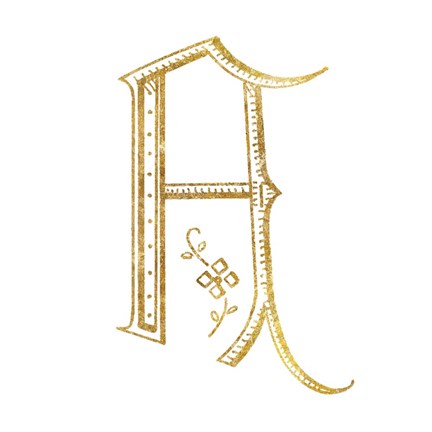 Framed French Sewing Letter A Print