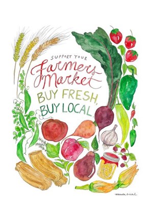 Framed Farmer's Market Print