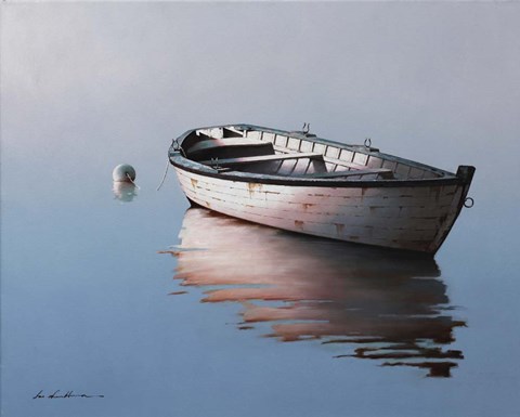 Framed Lonely Boat 2017 Print