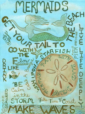 Framed Mermaids Print