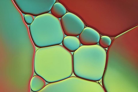 Framed Red And Mint Pebbles Print