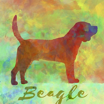 Framed Beagle Dog Print
