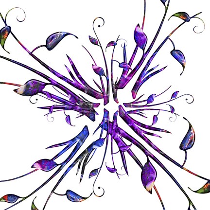 Framed Purple Explosion Print