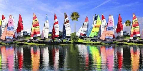 Framed Sailing Boat Port Print