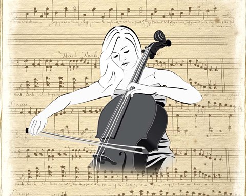 Framed Music Score Print