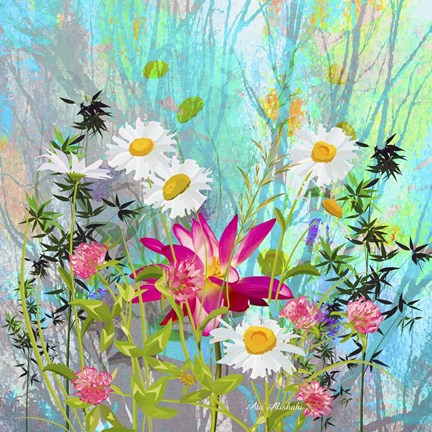 Framed Beautiful Wild Flower 3 Print