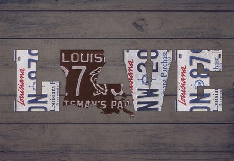 Framed LA State Love Print