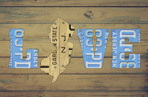 Framed NJ State Love Print